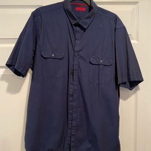 Men’s Alfani Short Sleeve Button Up - Slim Fit